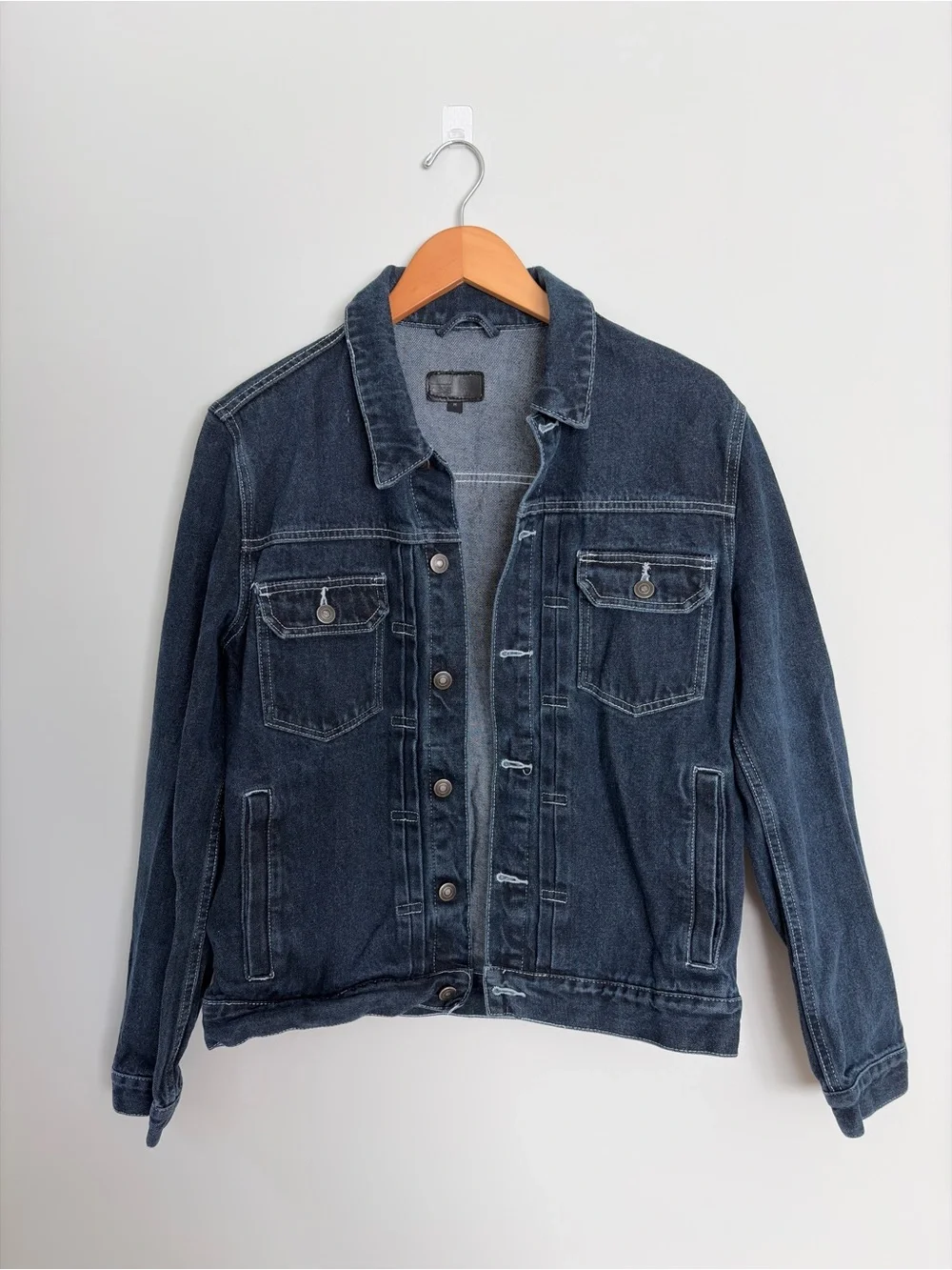 ASOS Classic Dark Blue Denim Jacket - Men's Casual Trucker Style